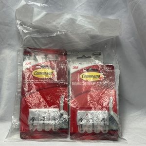 3M Command Small Wire Hooks Damage Free Hanging Holds 0.5lbs White 4 packs